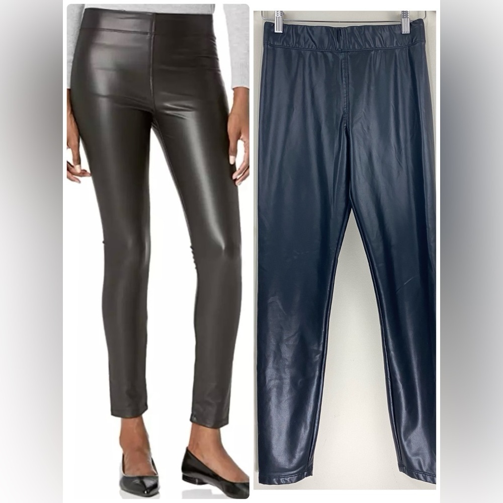 MAX Edition Women’s Faux Leather High Rise Pull-On Stretch Leggings - Size M